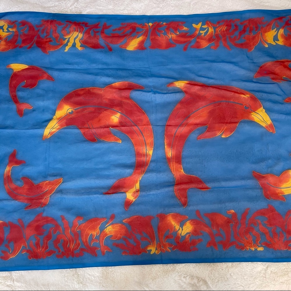 Swimsuit cover tropical design from India